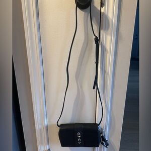 Stella & Dot Black Crossbody Bag with Gold Accents